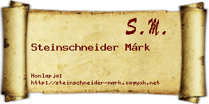 Steinschneider Márk névjegykártya